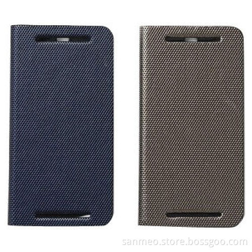 Luxury Leather Wallet Mobile Phone Case with Card Slot, for HTC One M8 Perfectly Fits the Shape